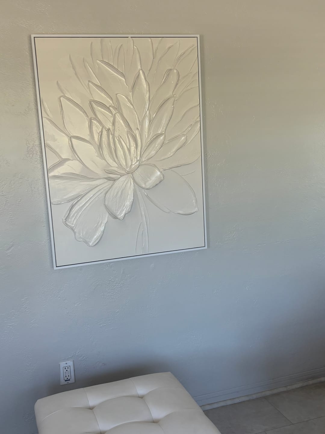 Customer photo review of Flower Textured Painting Canvas #FP059