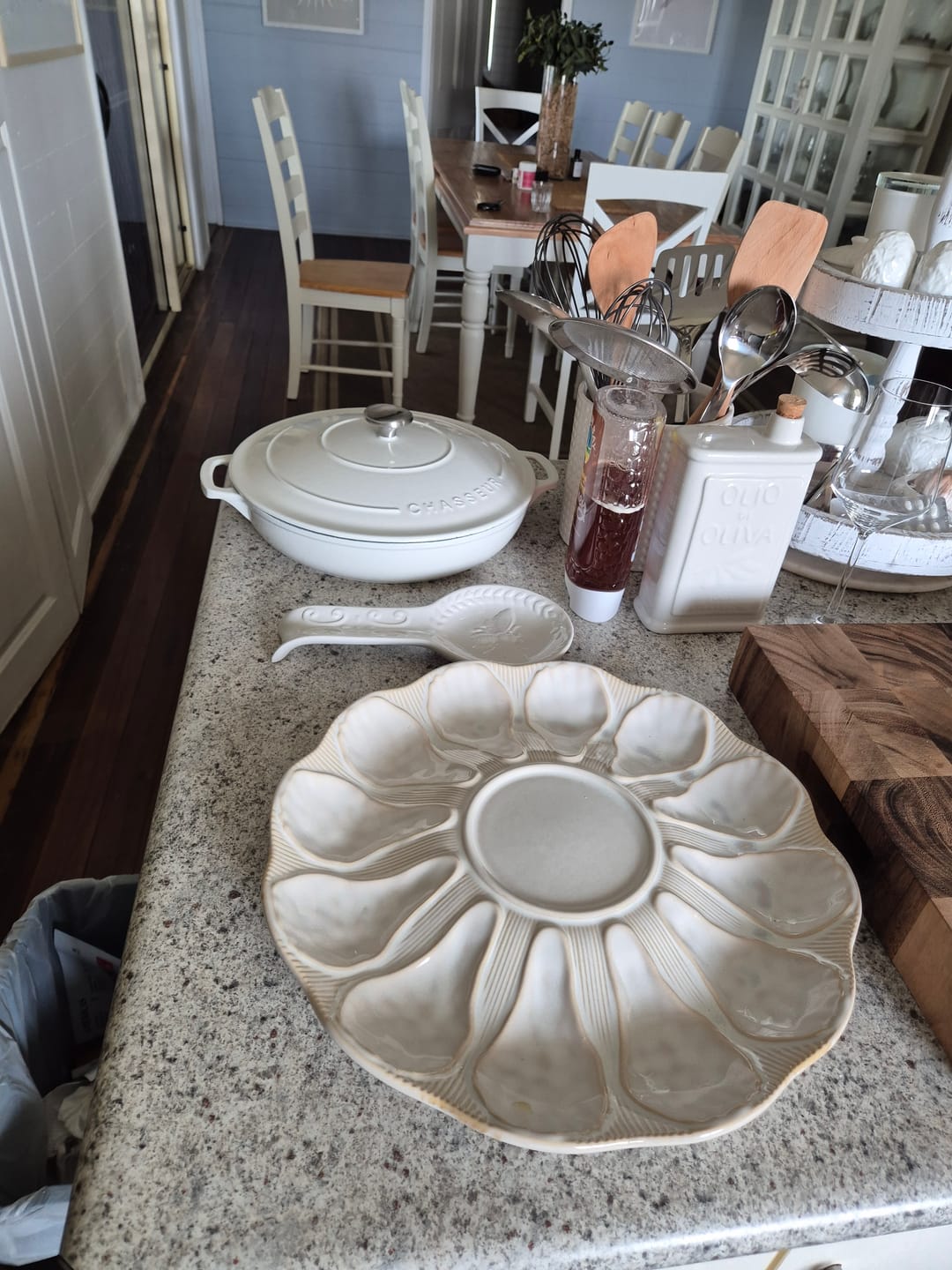 Customer photo review of Ceramic Oyster Platter – Antique White 36cm