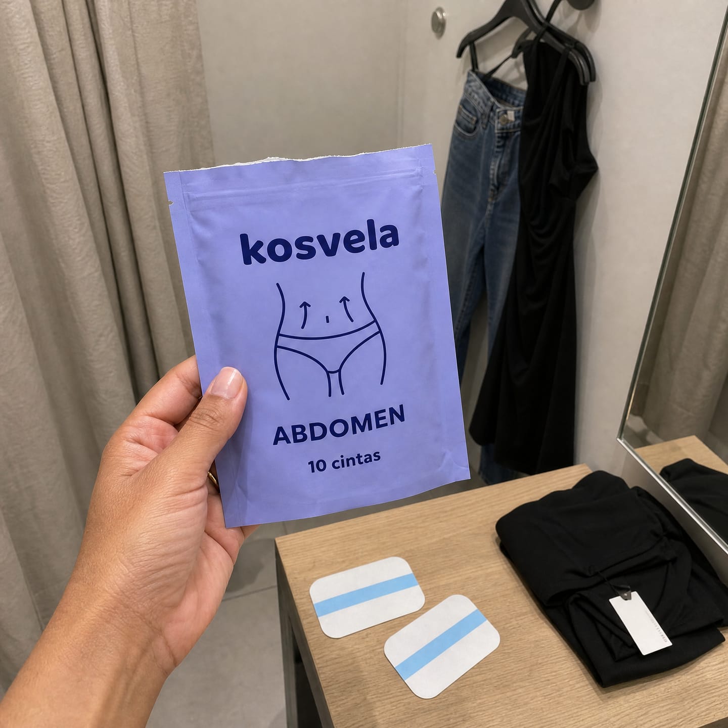 Customer photo review of Kosvela · Cinta tensora invisible para el abdomen (pack de 10)