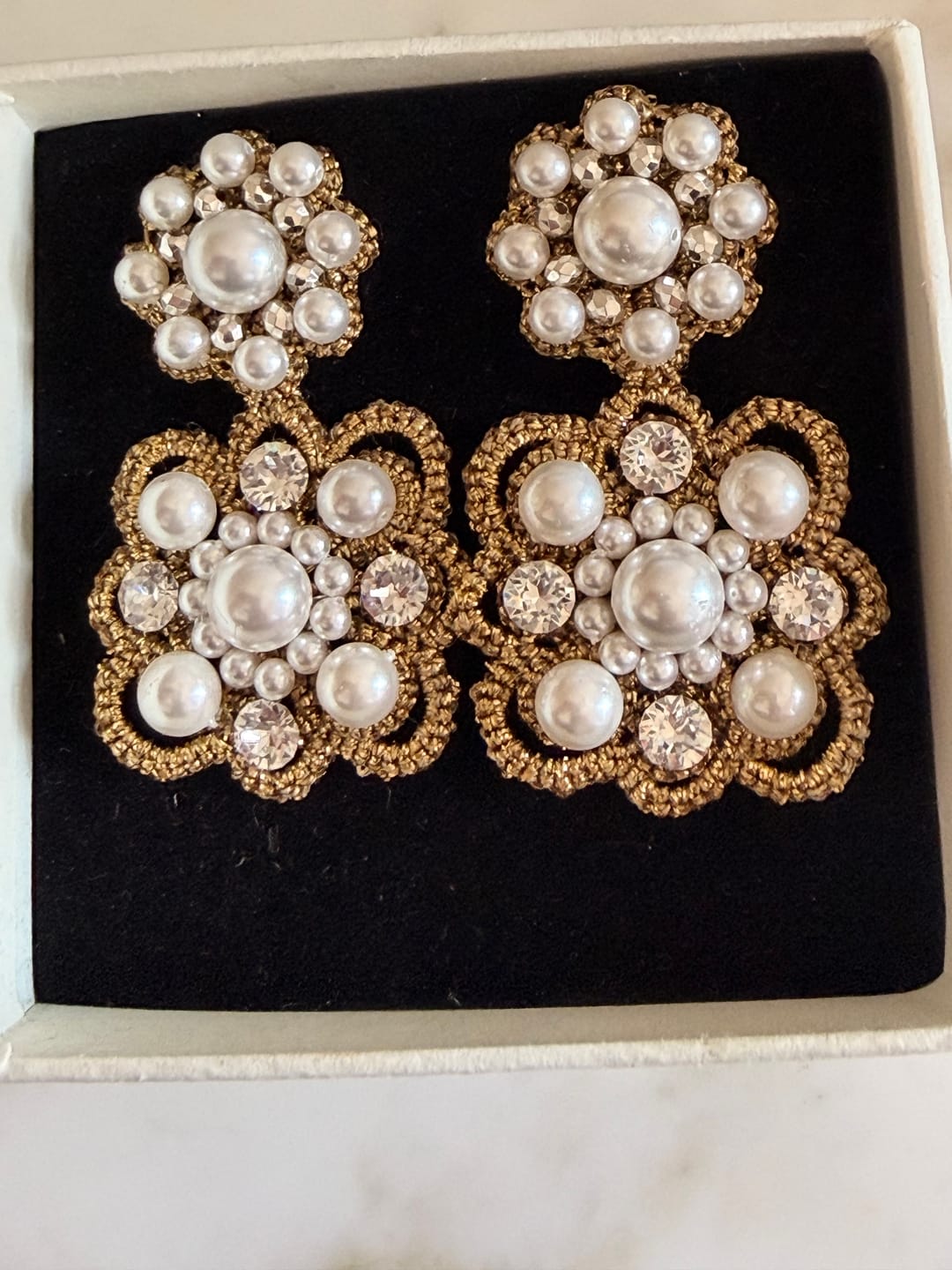 Customer photo review of Orecchini Ivy perle