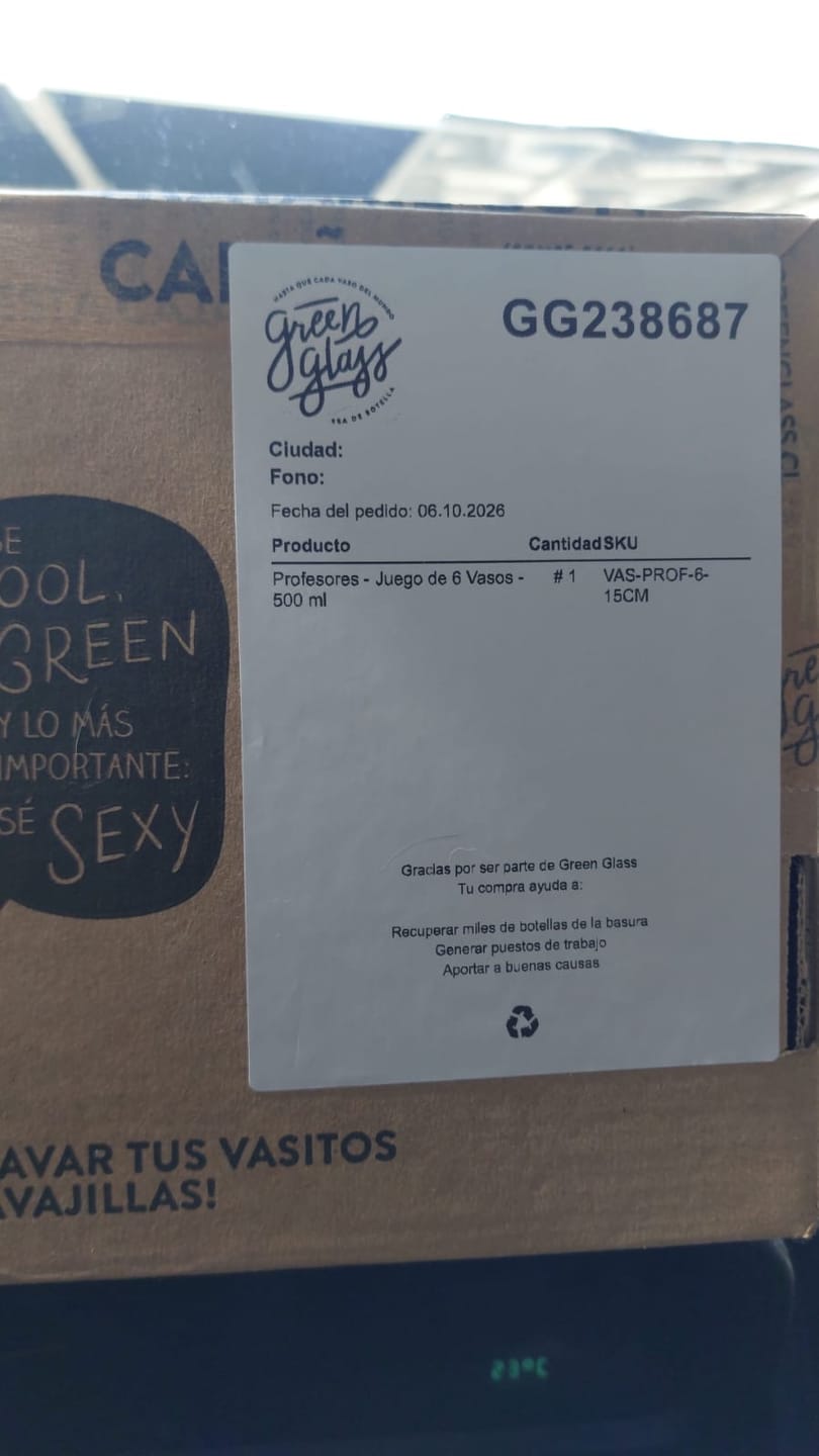 Customer photo review of Profesores - Juego de 6 Vasos - 500 ml