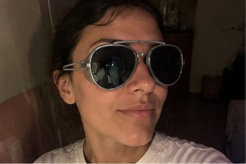 Customer photo review of The Premium Retro Sun Goggles