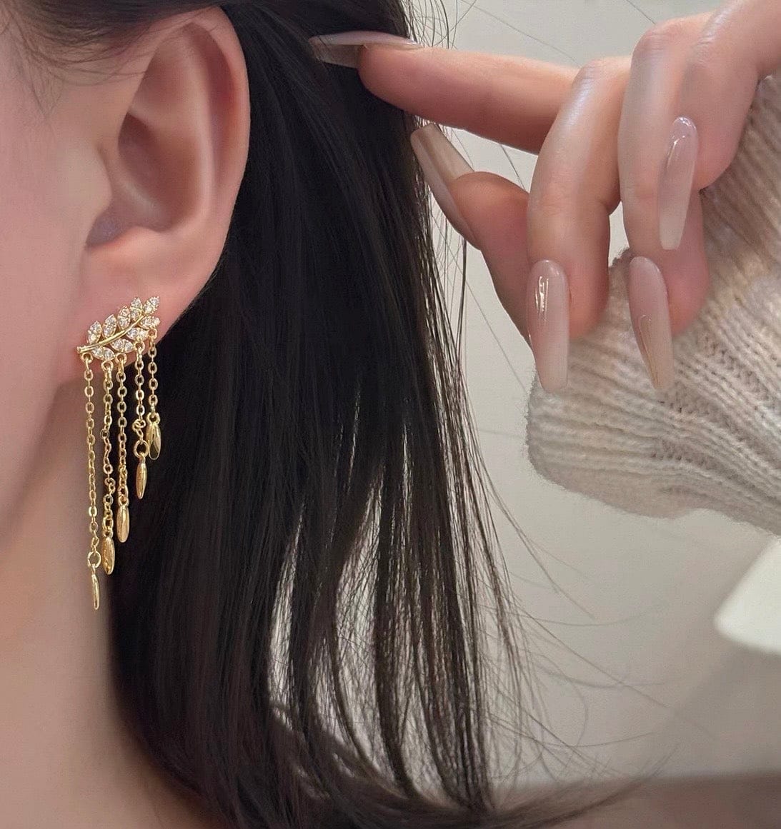 Customer photo review of Frances Earrings