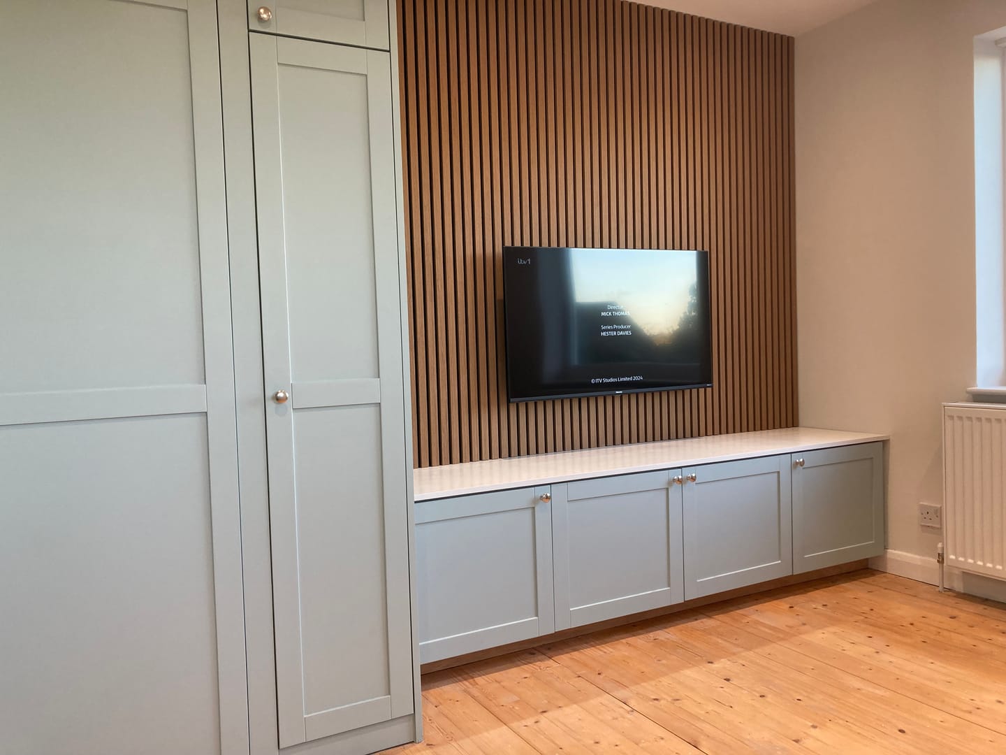 Customer photo review of Natural Oak Acoustic Wall Panel