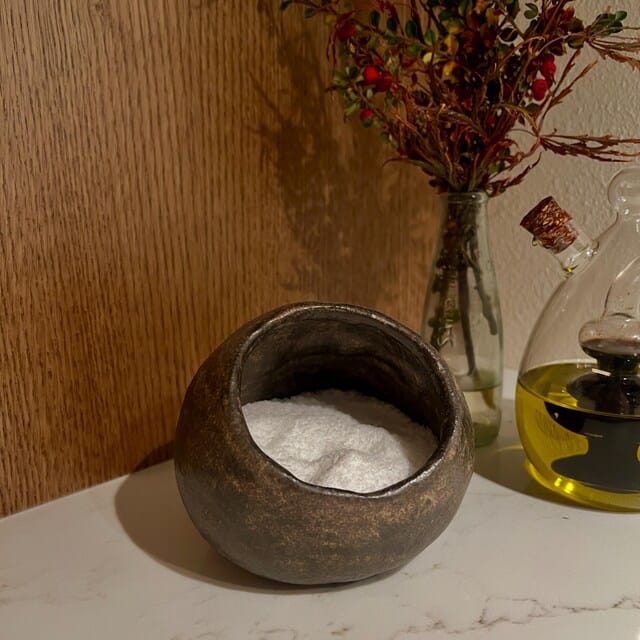 Customer photo review of Handmade Ceramic Salt Cellar