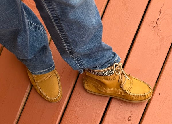Customer photo review of Women's Leather Moccasin Boots