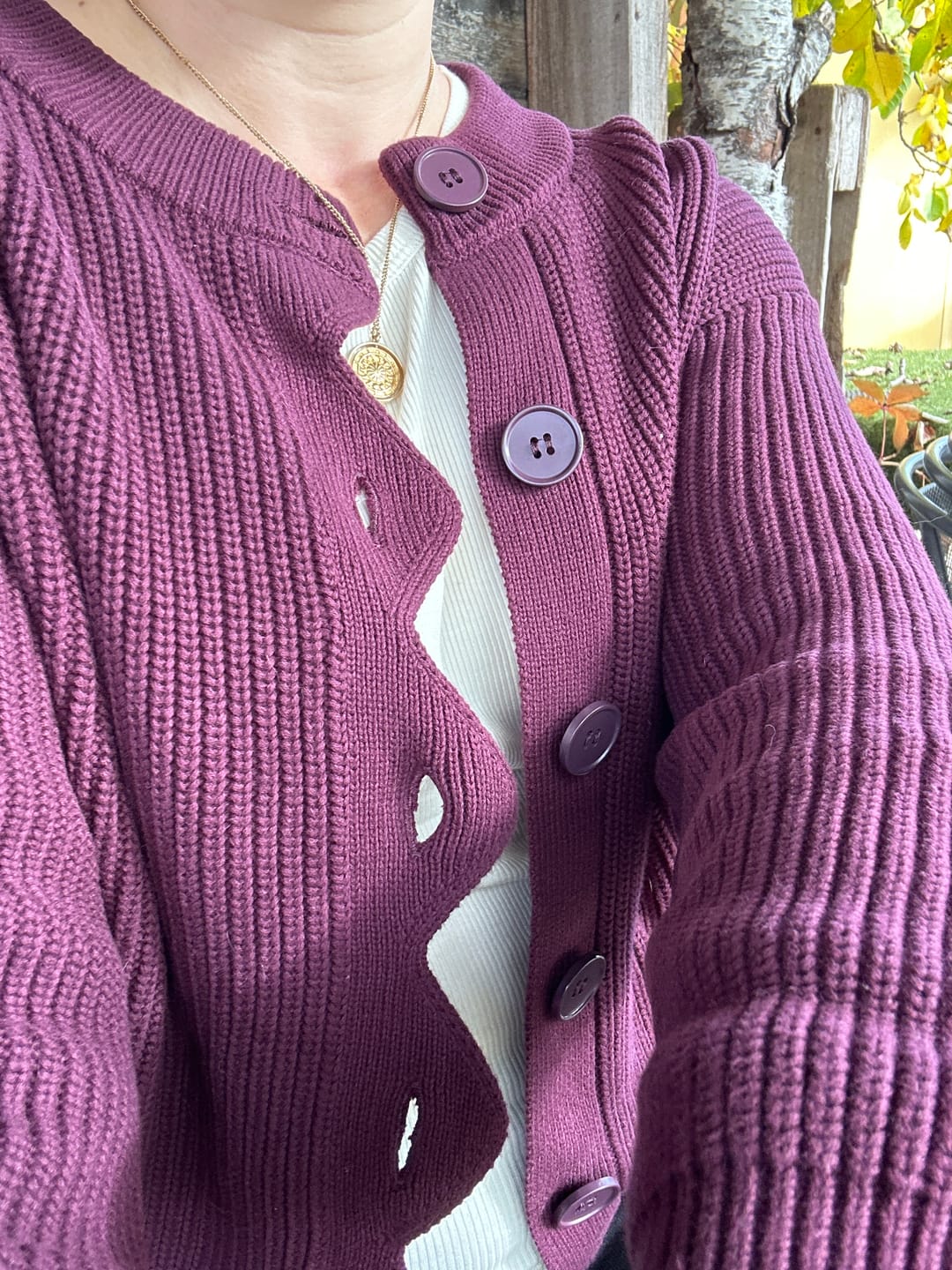 Customer photo review of Wellencardigan 100% Baumwolle