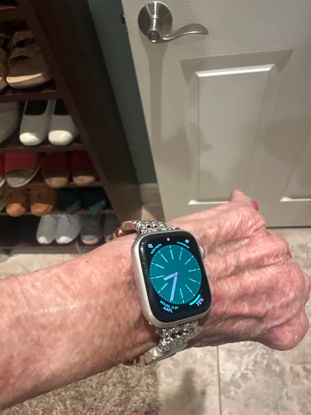 Customer photo review of Earth Tibetan Jasper Stretch Apple Watch Strap