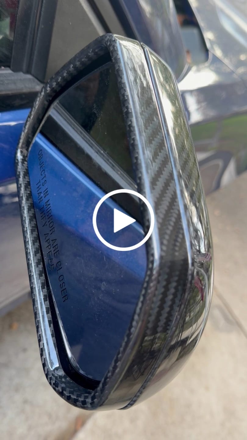 Customer video review of 2016-2024 Chevrolet Camaro Real Carbon Fiber Front Mirror Cap Covers