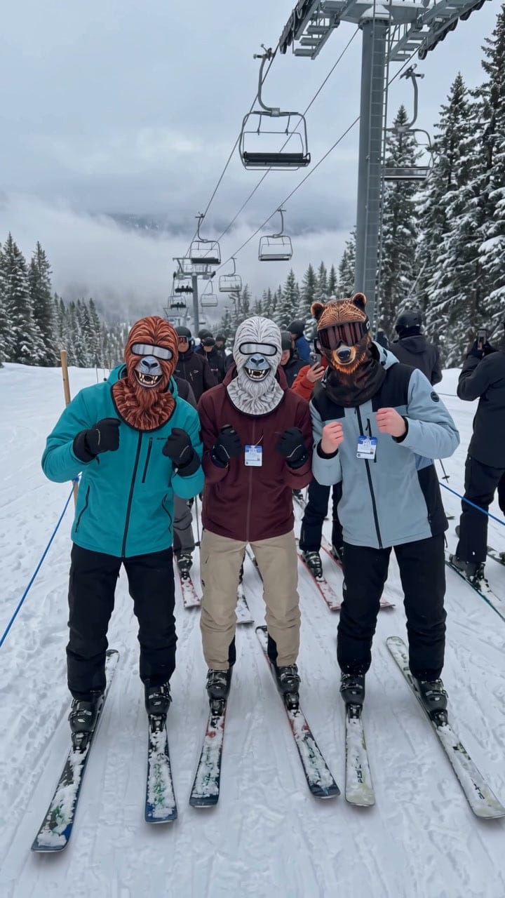 Customer photo review of Ski Mask with a Realistic Animal Face