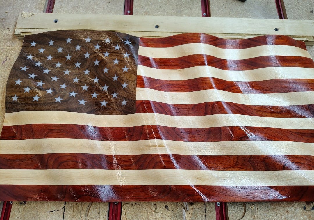 Customer photo review of Wavy USA Flag CNC Kit