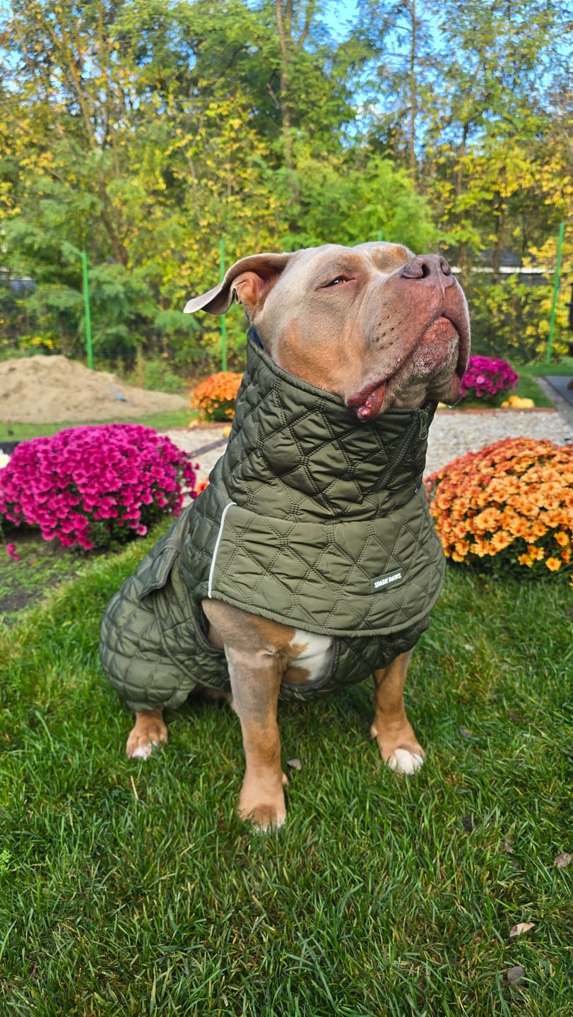 Customer photo review of Quilted Classic Winter Coat - Green (2)