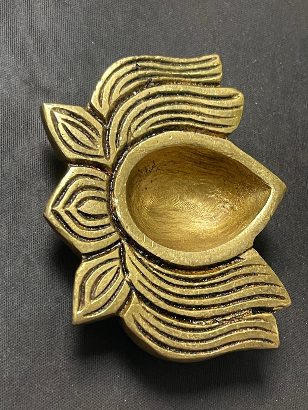 Customer photo review of Brass Lotus Diya – Vastu Pooja Lamp for Prosperity & Harmony | East-North-East Energy Activator | Big - 8 x 6 cm | 200 g