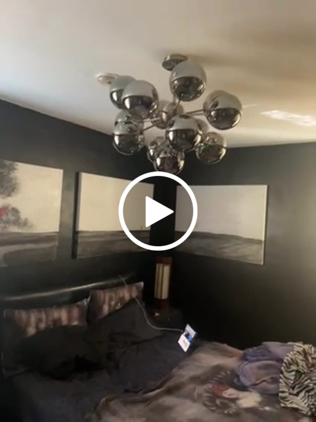 Customer video review of Glam Dark Pearl Sputnik Smoked Glass Bubble Chandelier Light Fixture