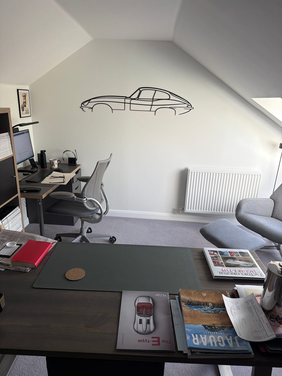 Customer photo review of E-Type Classic Silhouette Metal Wall Art