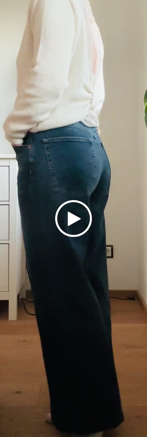 Customer video review of Ballon/Barrel Jeans mit umgeklapptem Fashion Bund