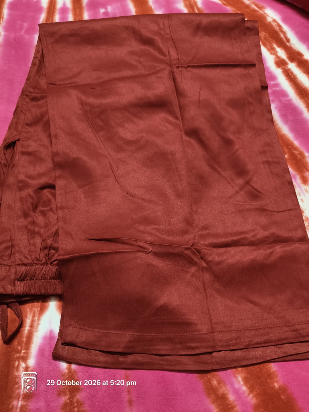 Customer photo review of Women Maroon Viscose Palazzo Pant