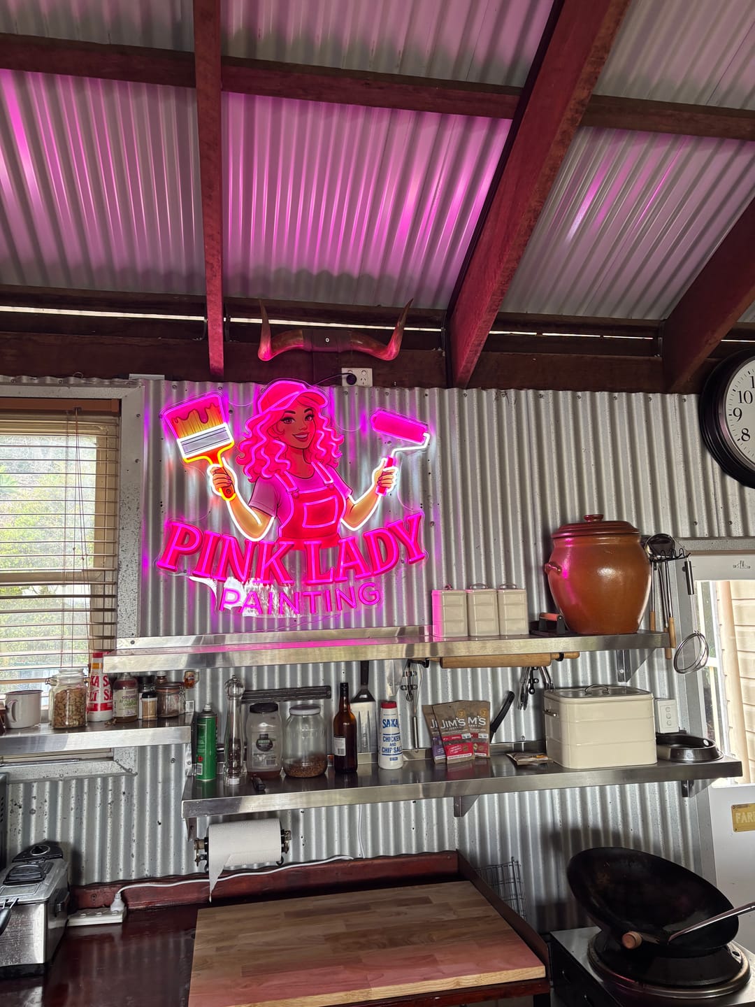 Customer photo review of PINK LADY PAINTING | LED Neon Sign