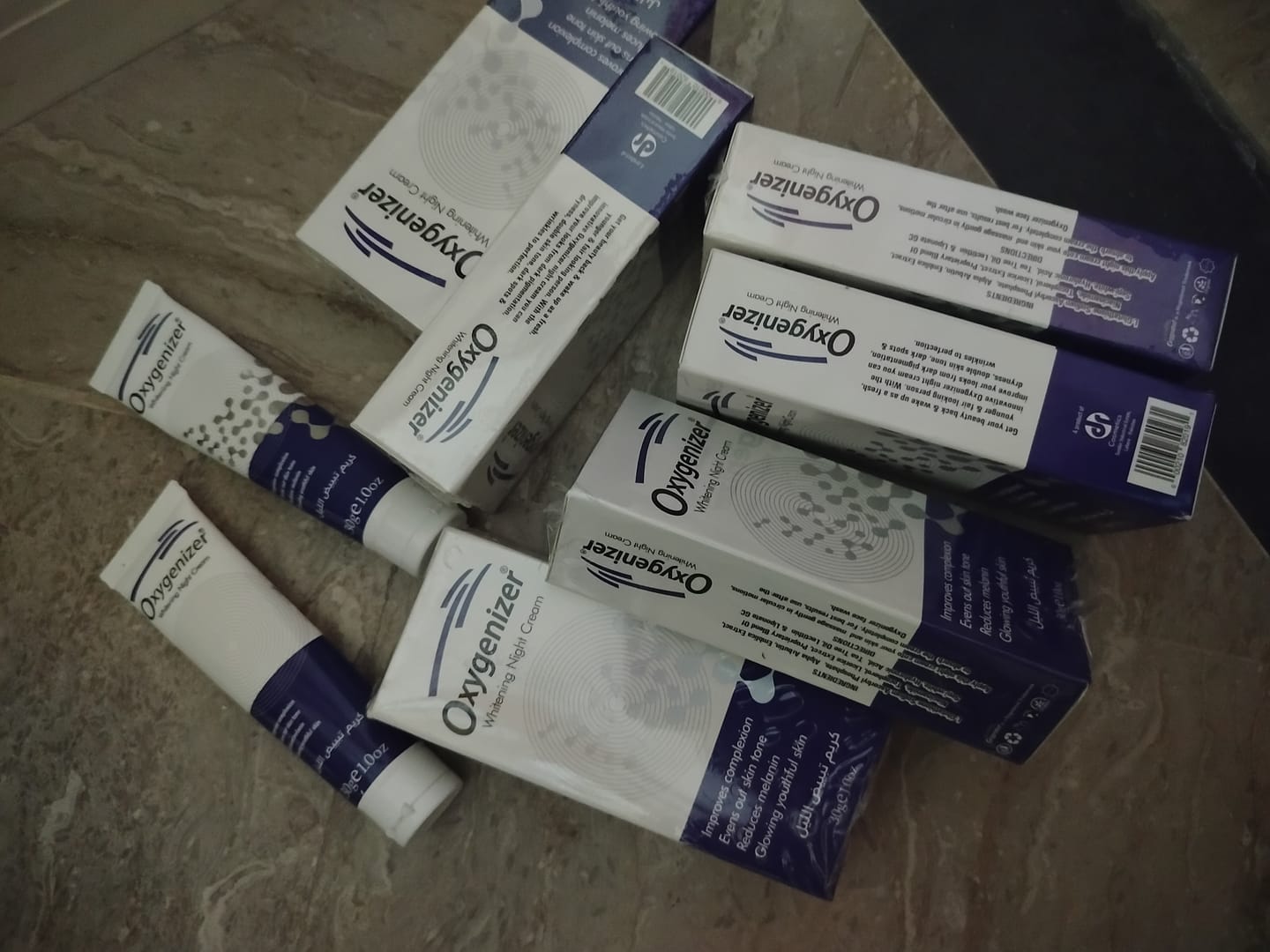 Customer photo review of Oxygenizer Whitening Night Cream - 2 Pack