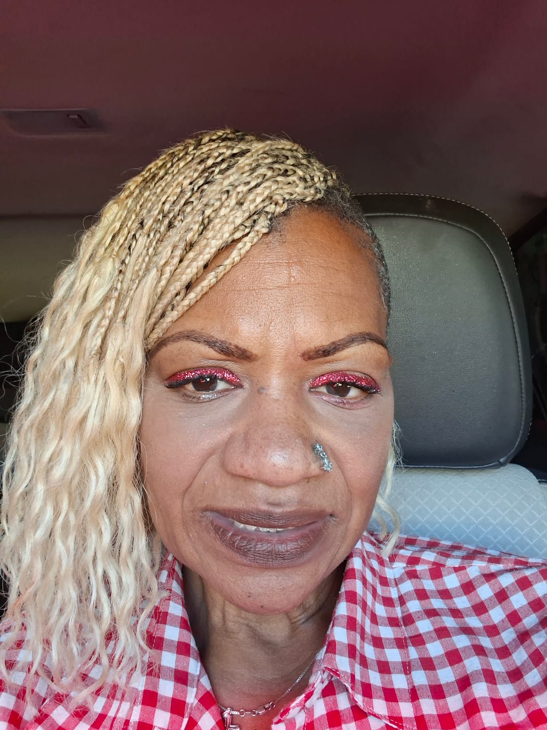 Customer photo review of #613 Blonde Deep Wave Bulk Hair Extensions for Braiding