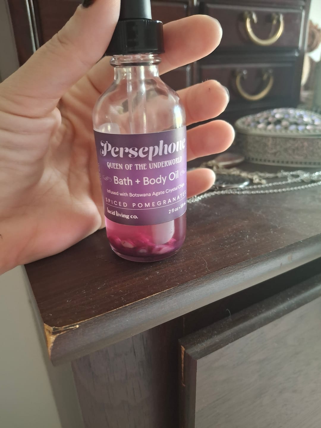 Customer photo review of Persephone Bath & Body Oil