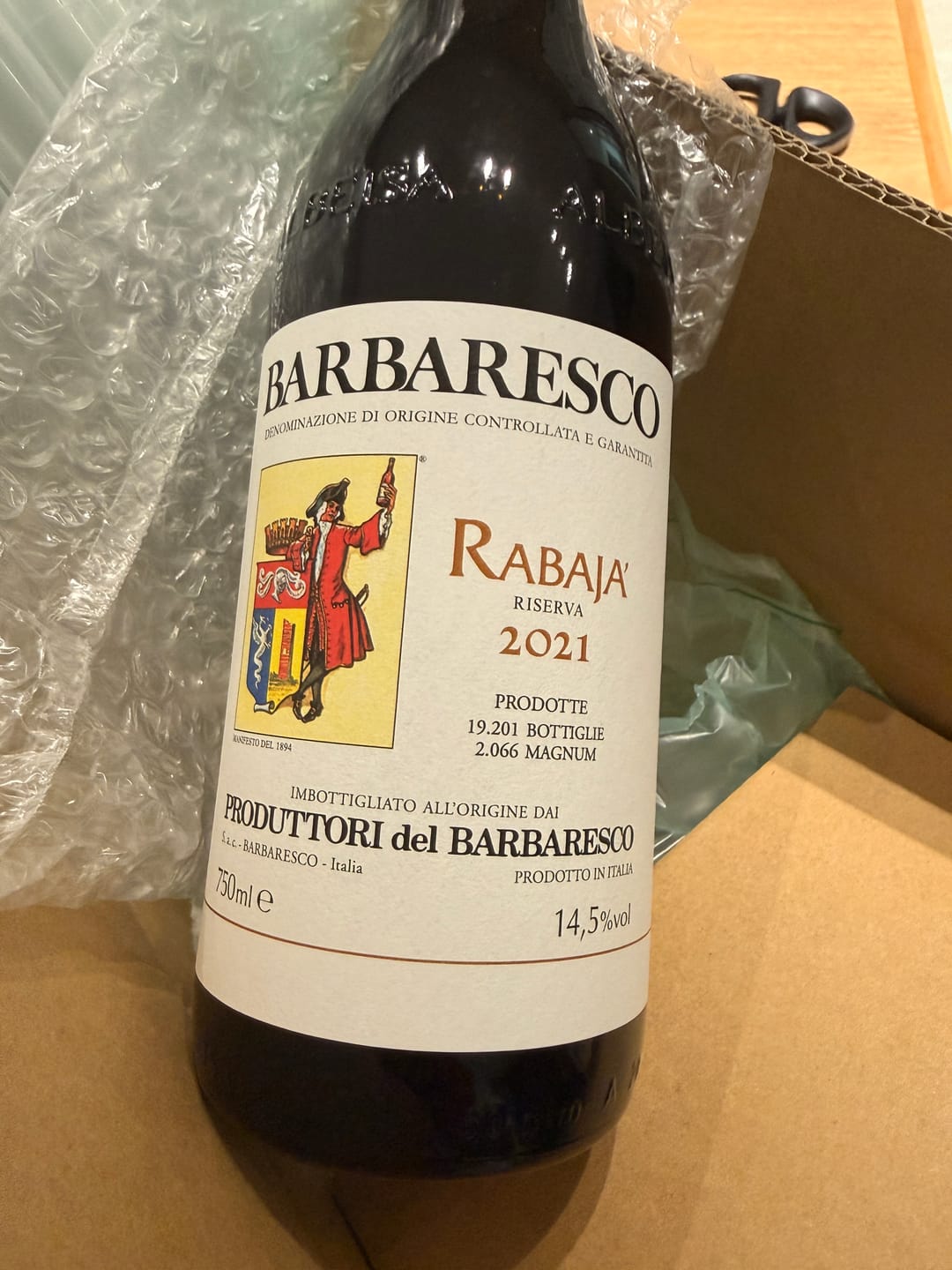 Customer photo review of Produttori del Barbaresco Riserva Rabaja 2021