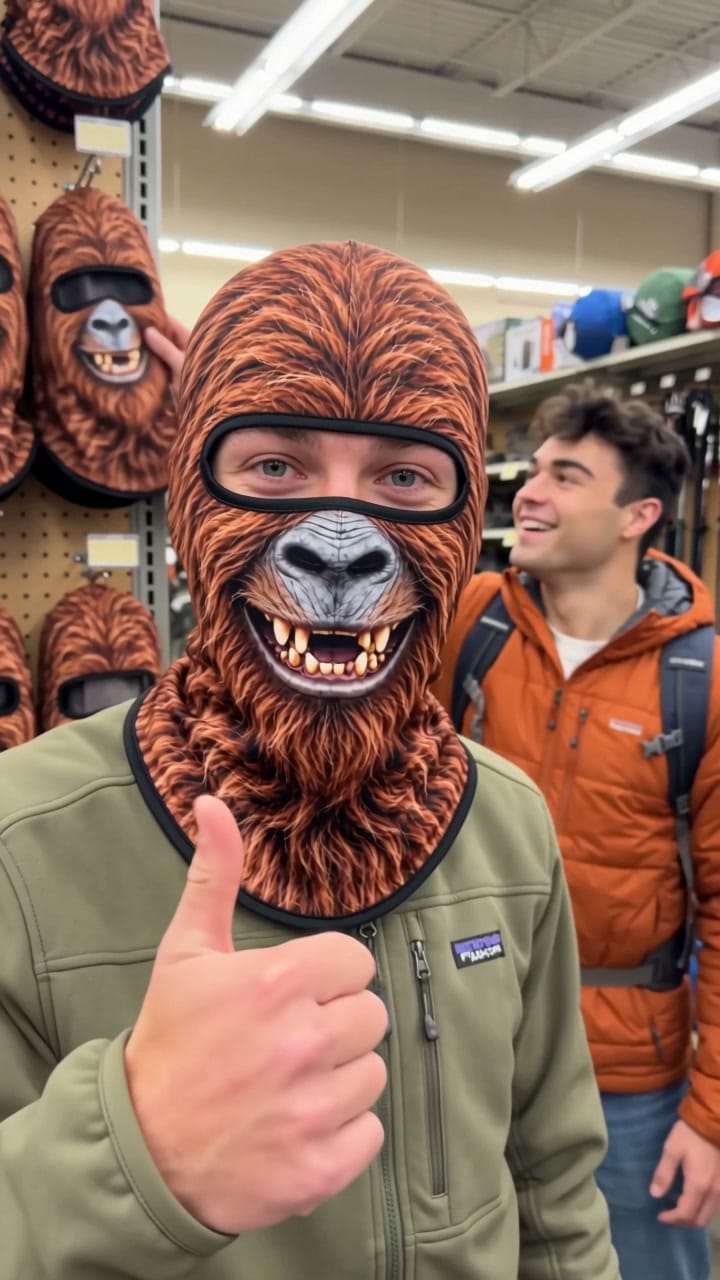 Customer photo review of Ski Mask with a Realistic Animal Face