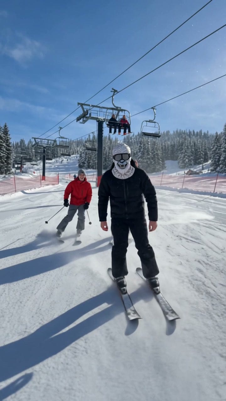 Customer photo review of Ski Mask with a Realistic Animal Face