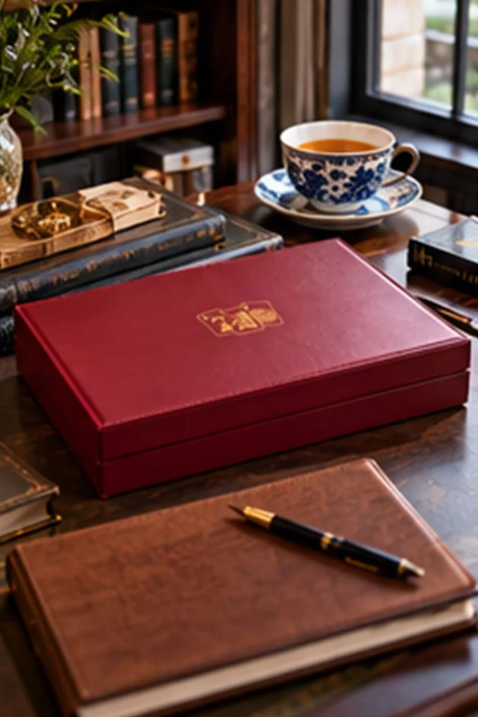 Customer photo review of Heritage Burgundy American Mahjong Set with Black Tiles and Display Case