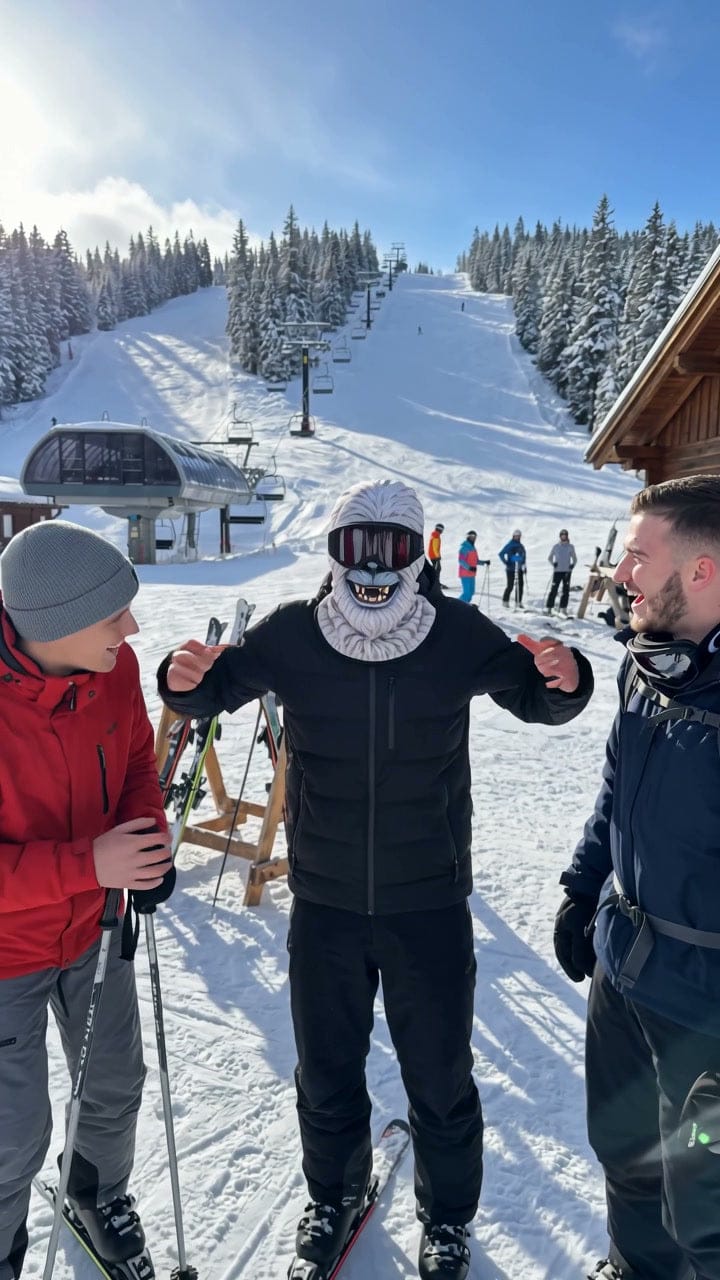 Customer photo review of Ski Mask with a Realistic Animal Face