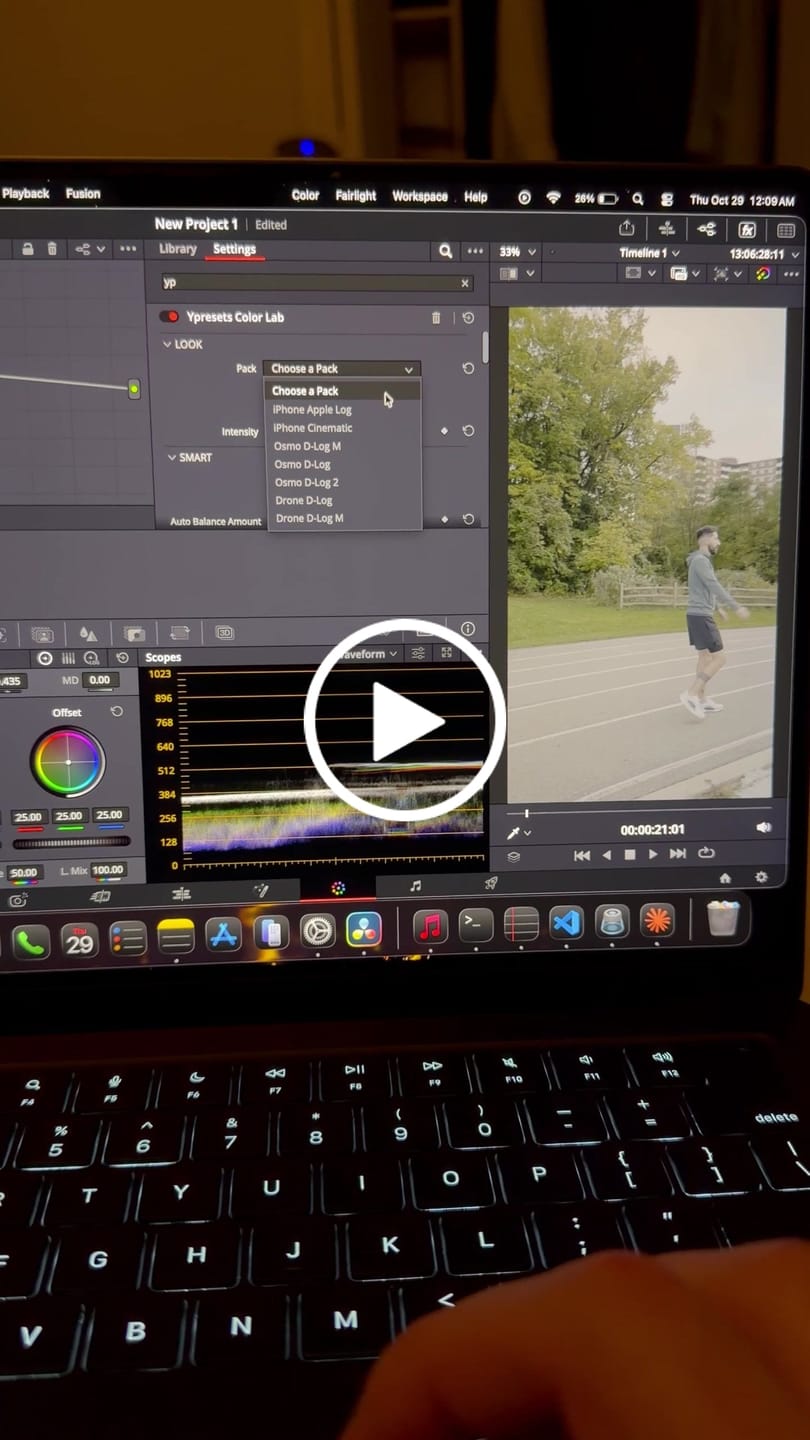 Customer video review of Ypresets Color Lab for DaVinci Resolve