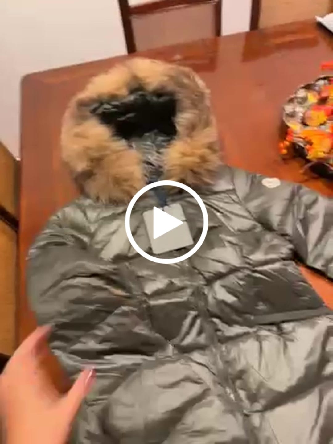 Customer video review of Moncler 25 Fur Collar Down Dark Green Jacket