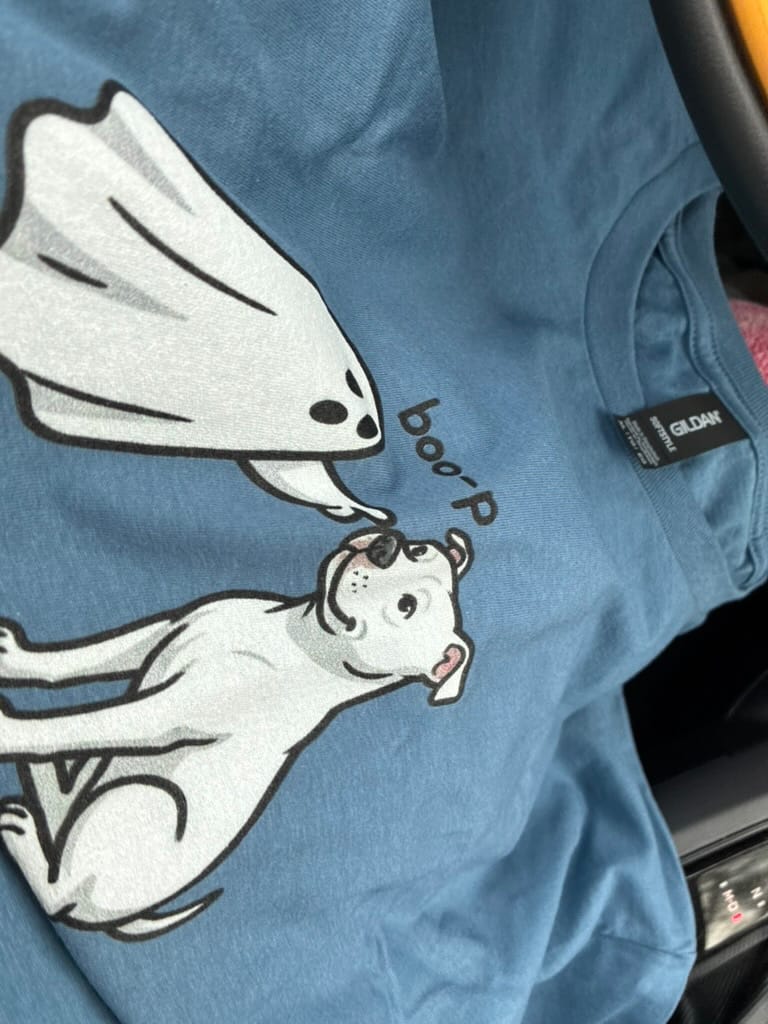 Customer photo review of Boo-p Pittie Shirt