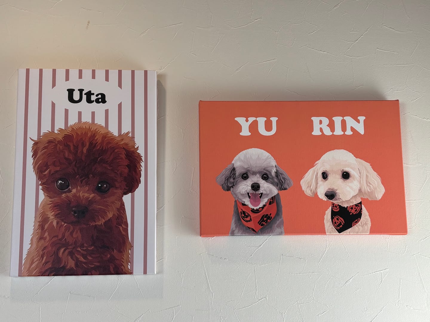 Customer photo review of Petcanva©オーダーメイド ペット似顔絵【3点セット】