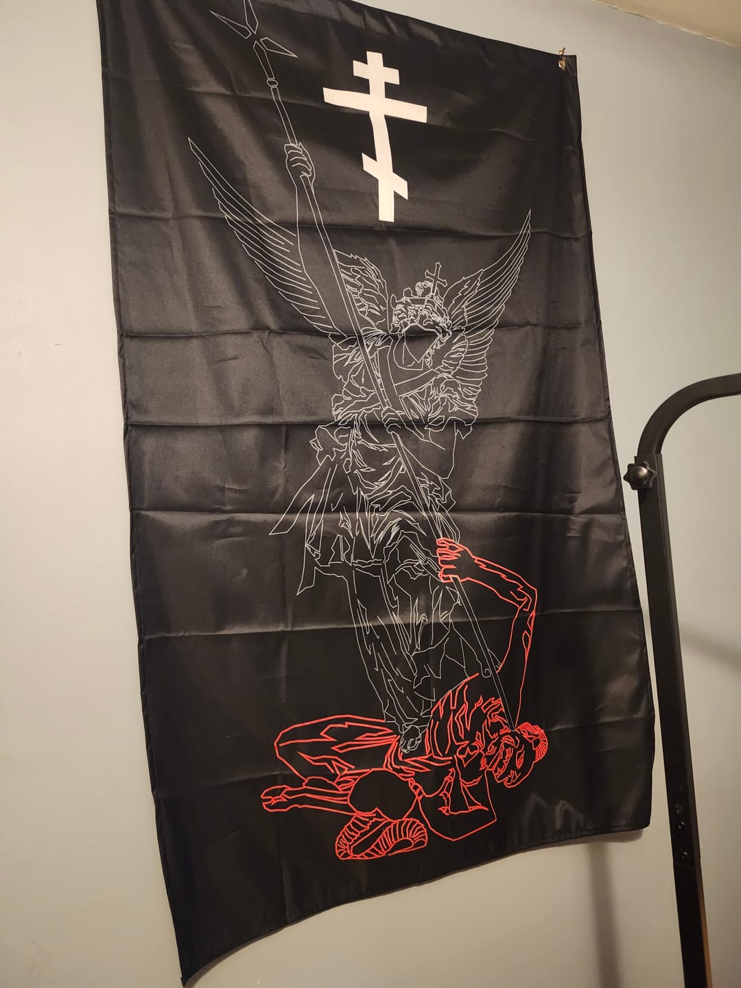 Customer photo review of SAINT MICHAEL Flag - Orthodox