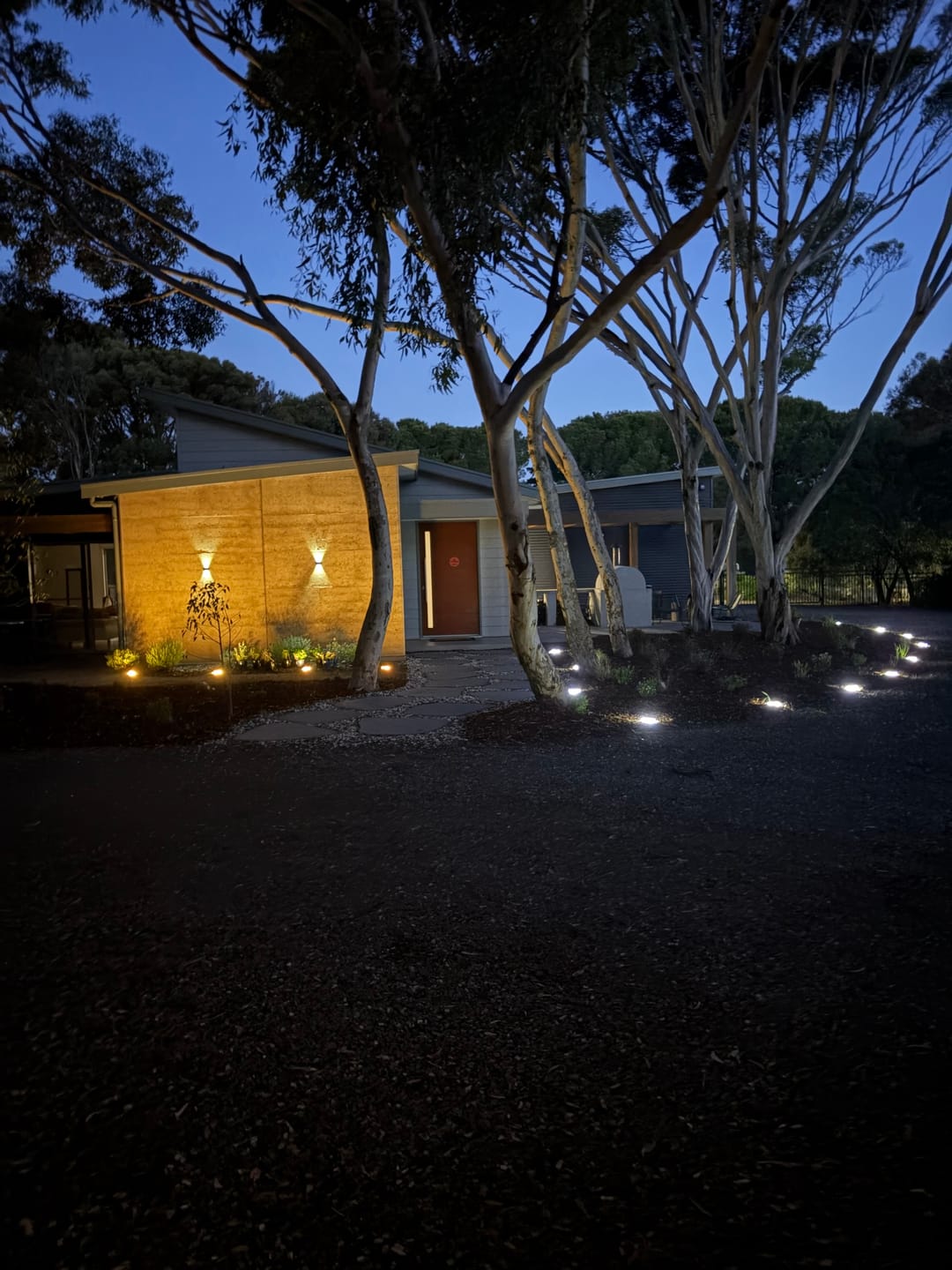 Customer photo review of [Warm White PRESALE] GardenBrite™ Rust-Proof Solar Ground Light Pack
