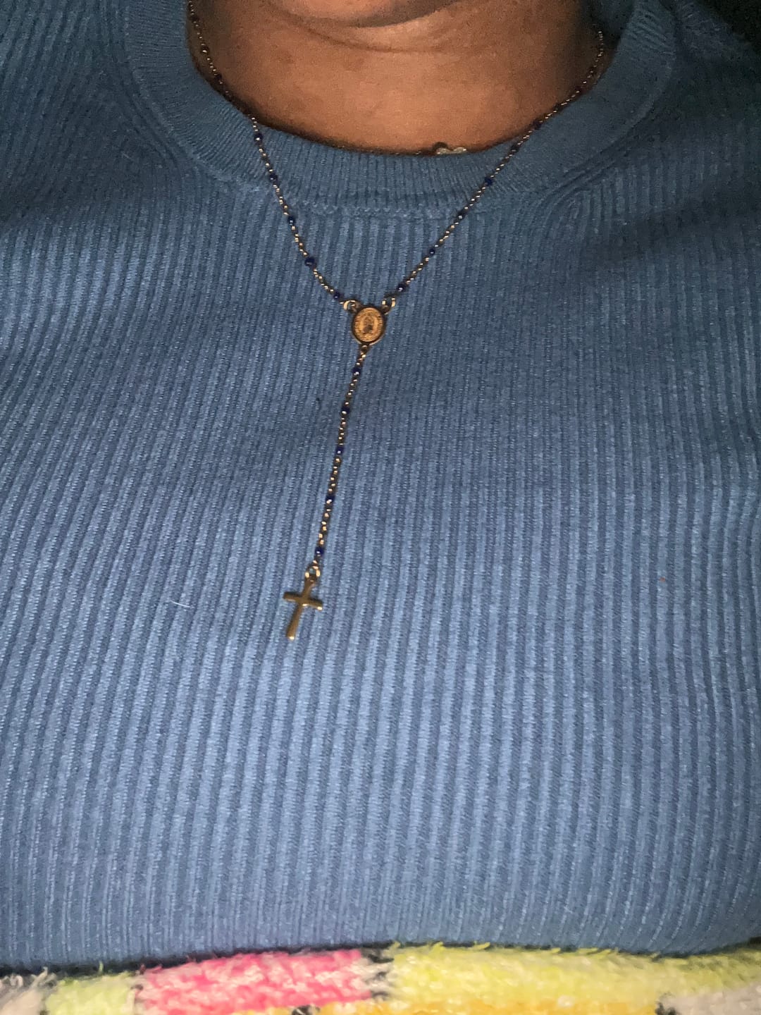 Customer photo review of Collier Religieux à Pendentif Croix de la Vierge Marie