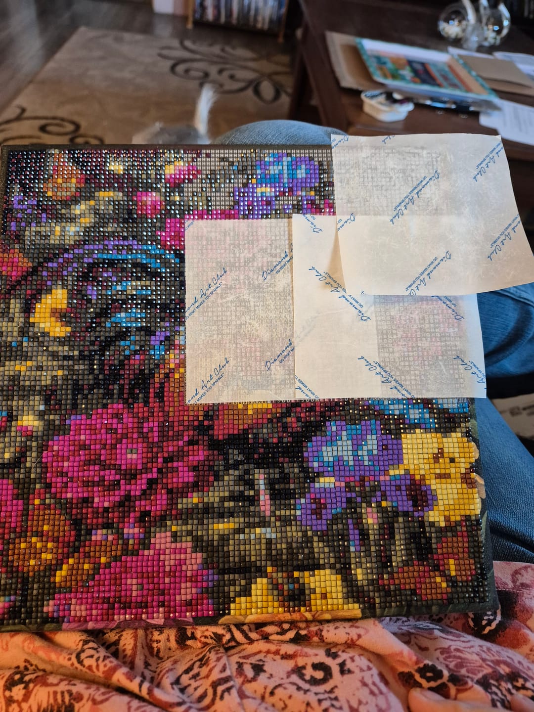 Customer photo review of Rooster Dahlia Garden (Diamond Painting)