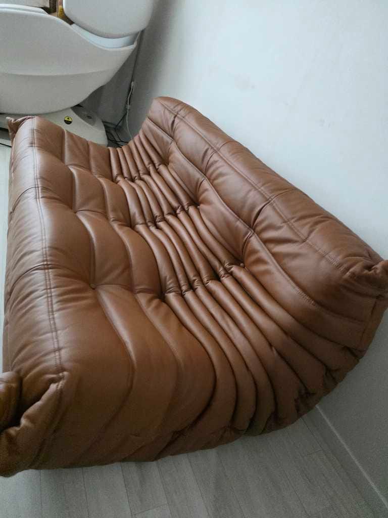 Customer photo review of TOGO LARGE SETTEE WITHOUT ARMS - 3 seater leather sofa