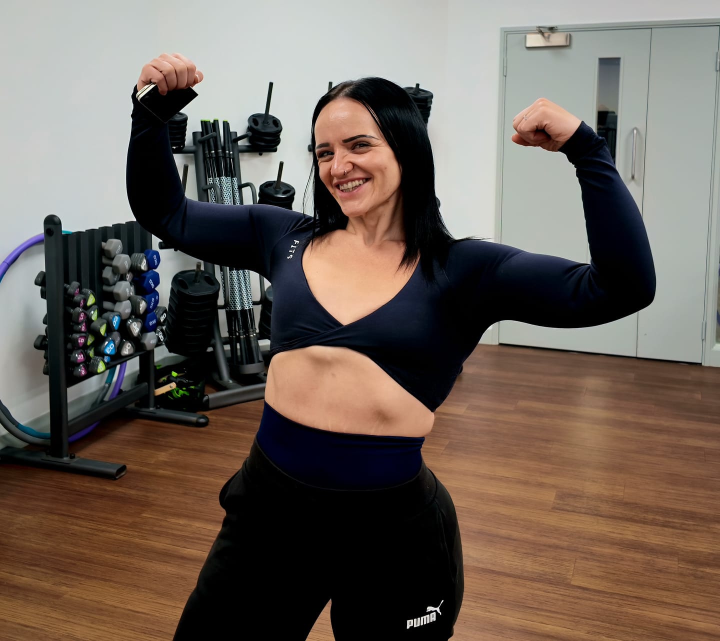 Customer photo review of Long Sleeve Wrapped Front Top