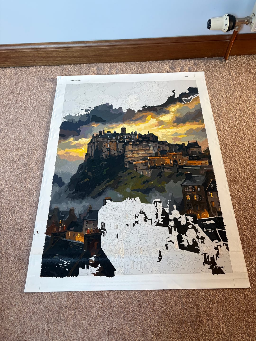 Customer photo review of Edinburgh Castle Stormy Dusk (80 Color Paint by Numbers)