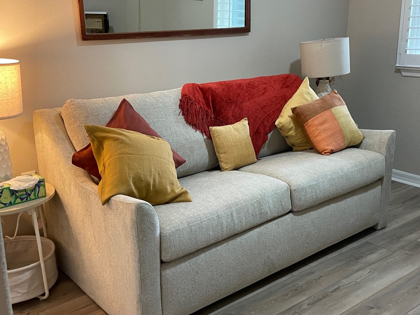 Customer photo review of Natural Linen Decorative Cushion Cover