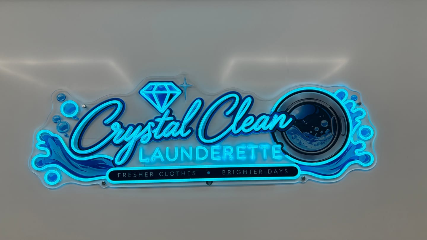 Customer photo review of Crystal Clean| LED Neon Sign (2 signs)