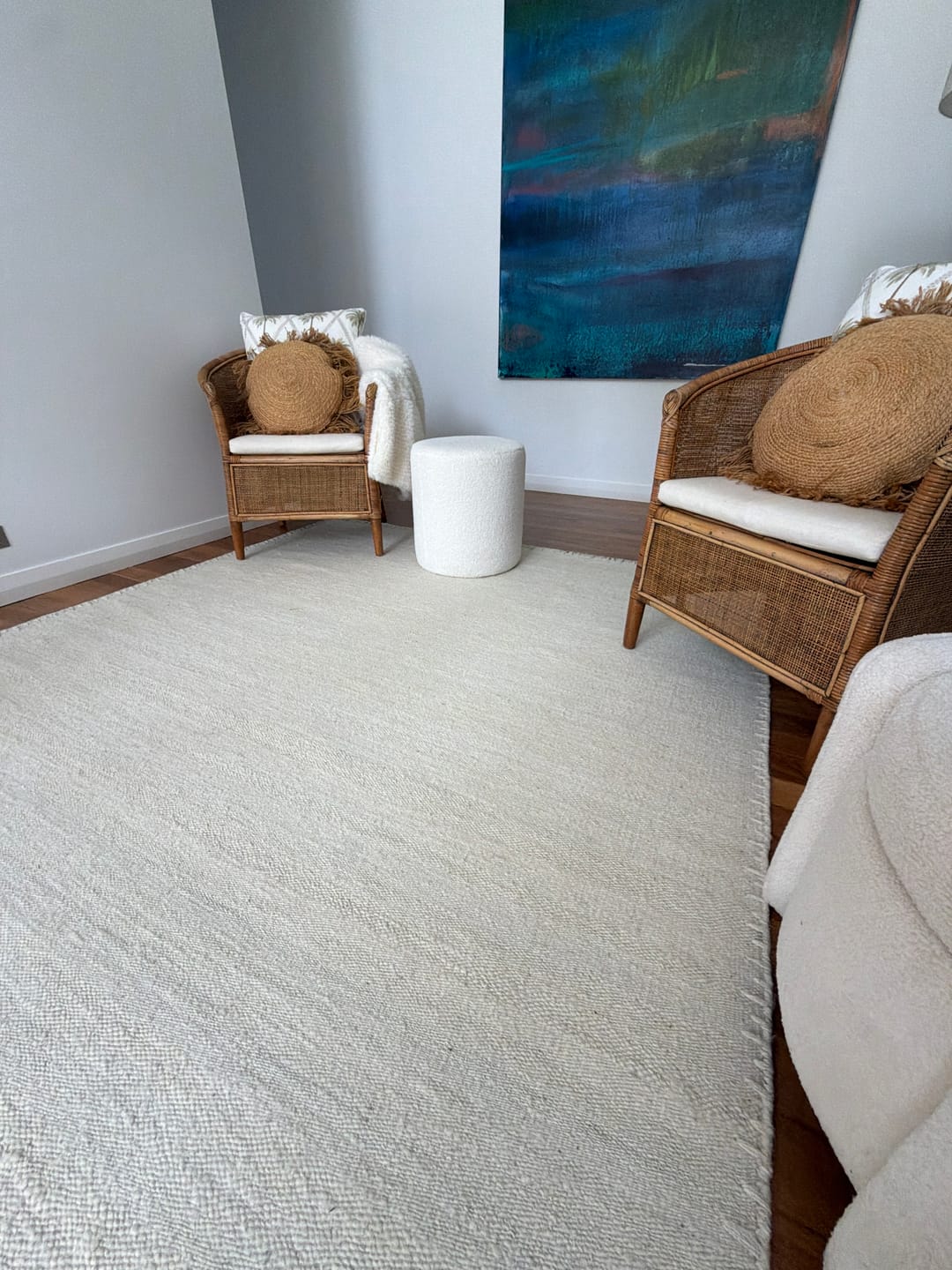 Customer photo review of Alba Ivory Modern Wool  Rug