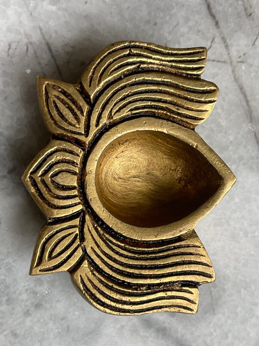 Customer photo review of Brass Lotus Diya – Vastu Pooja Lamp for Prosperity & Harmony | East-North-East Energy Activator | Big - 8 x 6 cm | 200 g