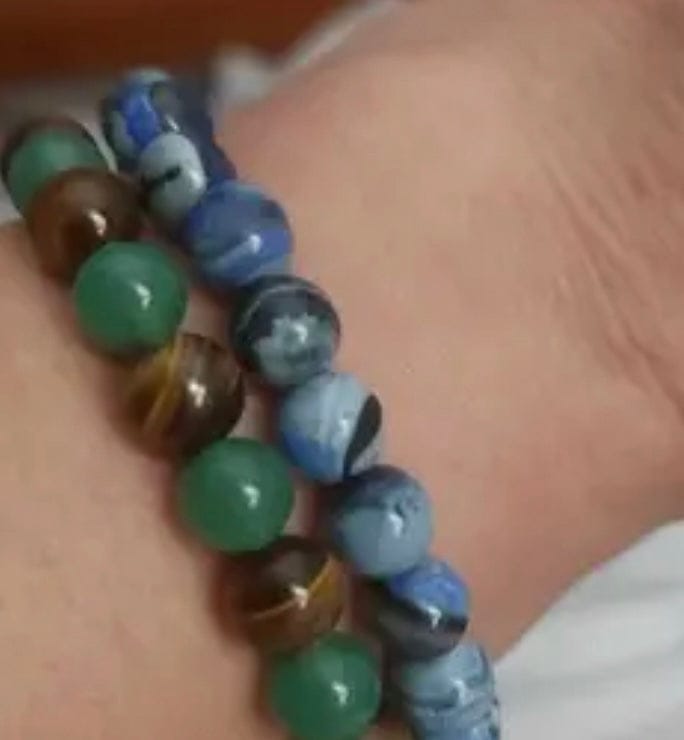 Customer photo review of Protection Black Tourmaline & Hematite Bracelet – Grounding Energy Shield | 8mm Unisex Crystal Beads | Daily Wear Gift