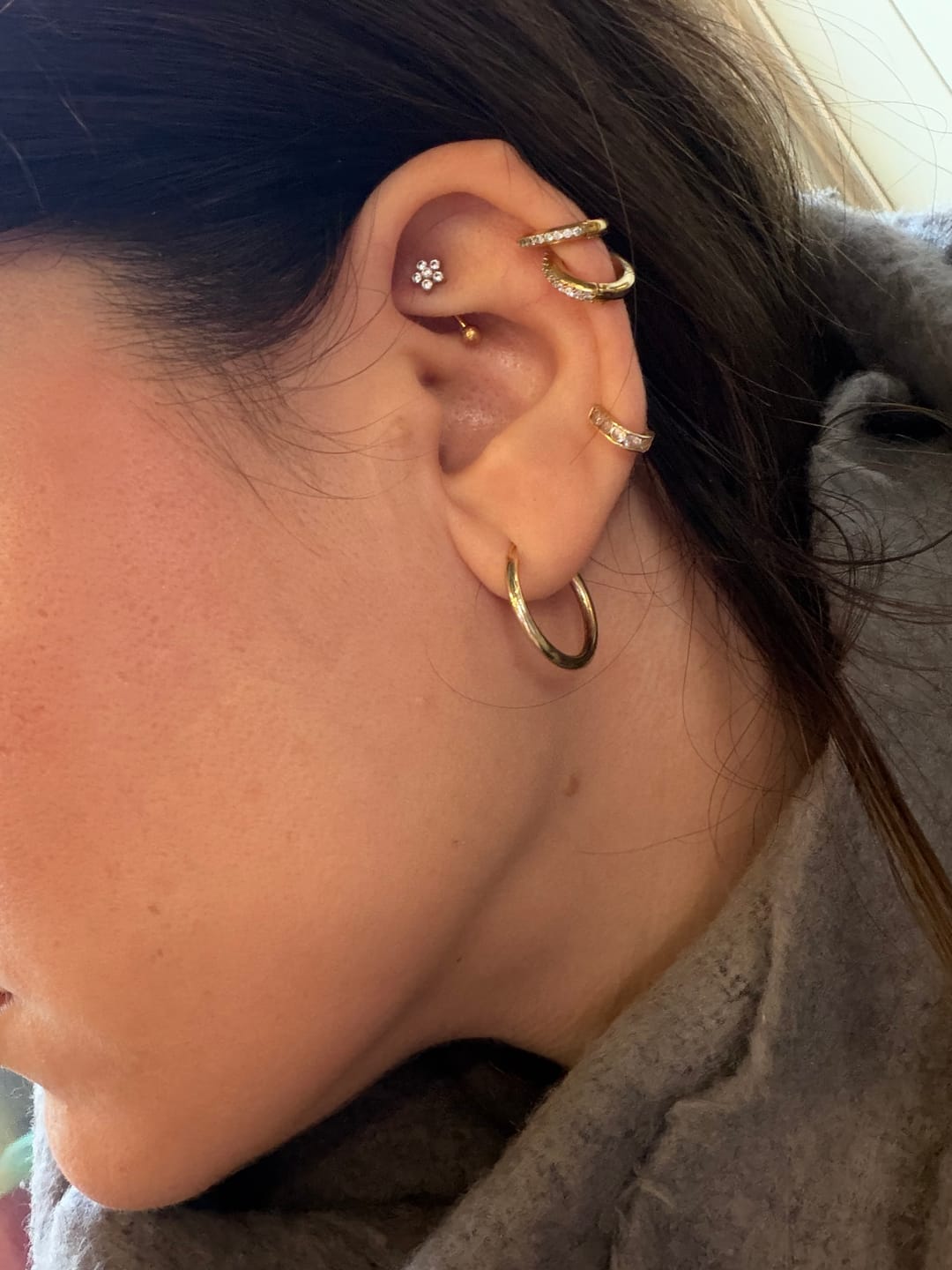 Customer photo review of Flower Rook Piercing | Chirurgenstahl