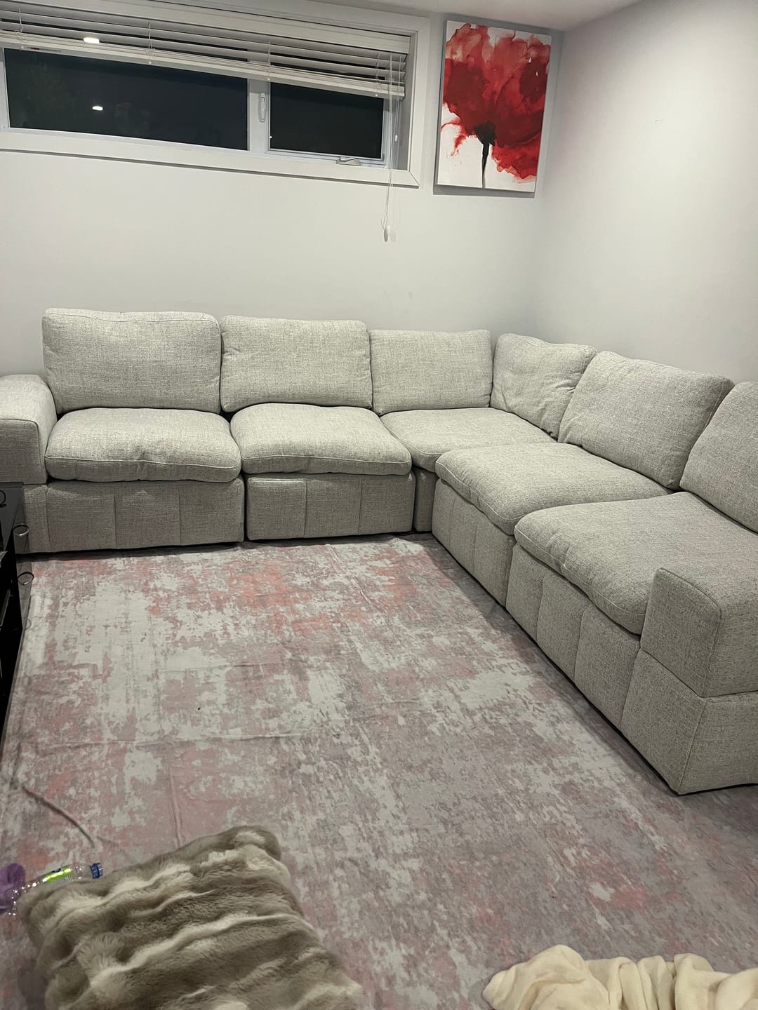 Customer photo review of ENZO - Module 1 place avec accoudoir droit 43" greige clair