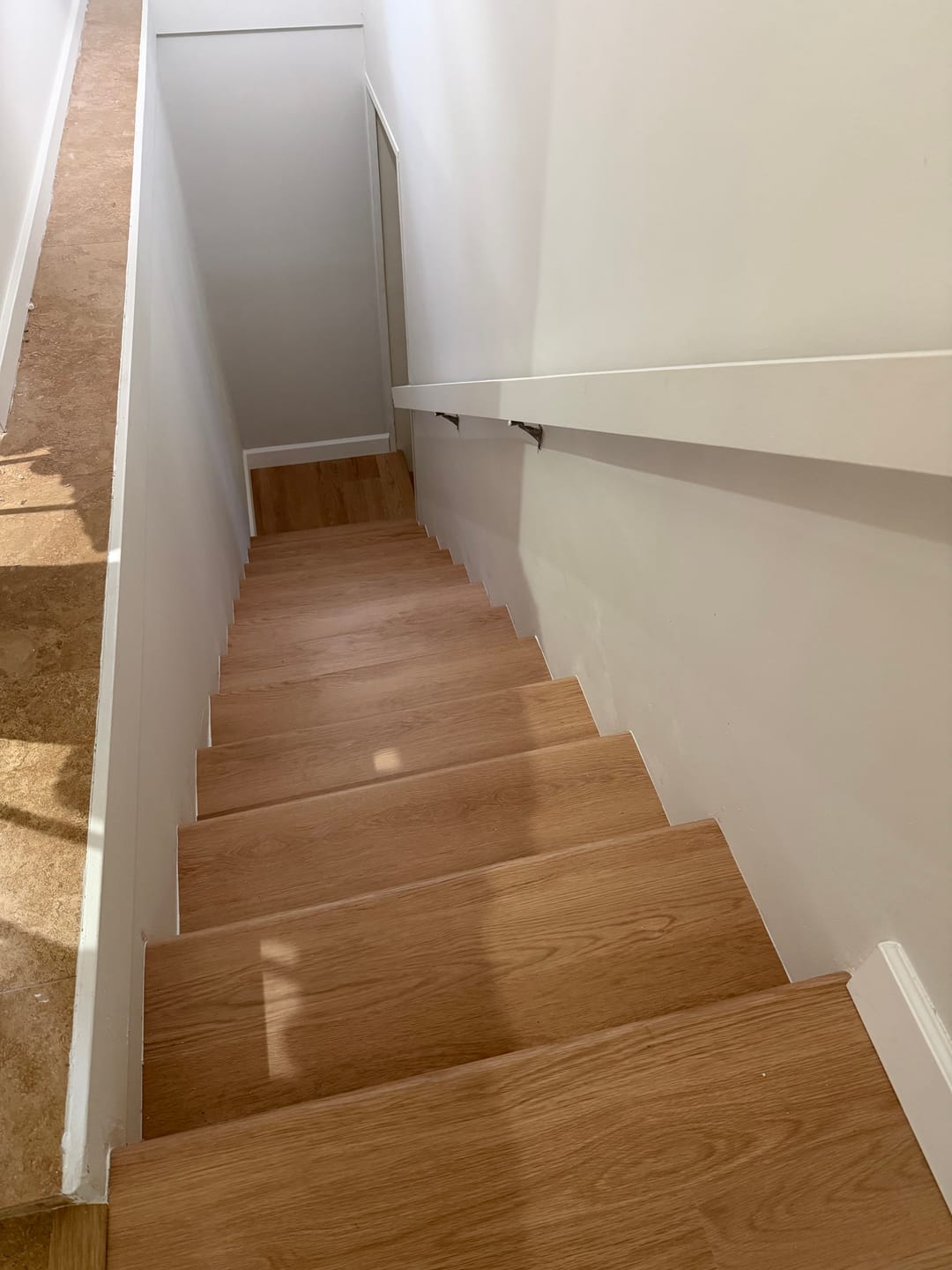 Customer photo review of Bloomington Oak Stair Tread
