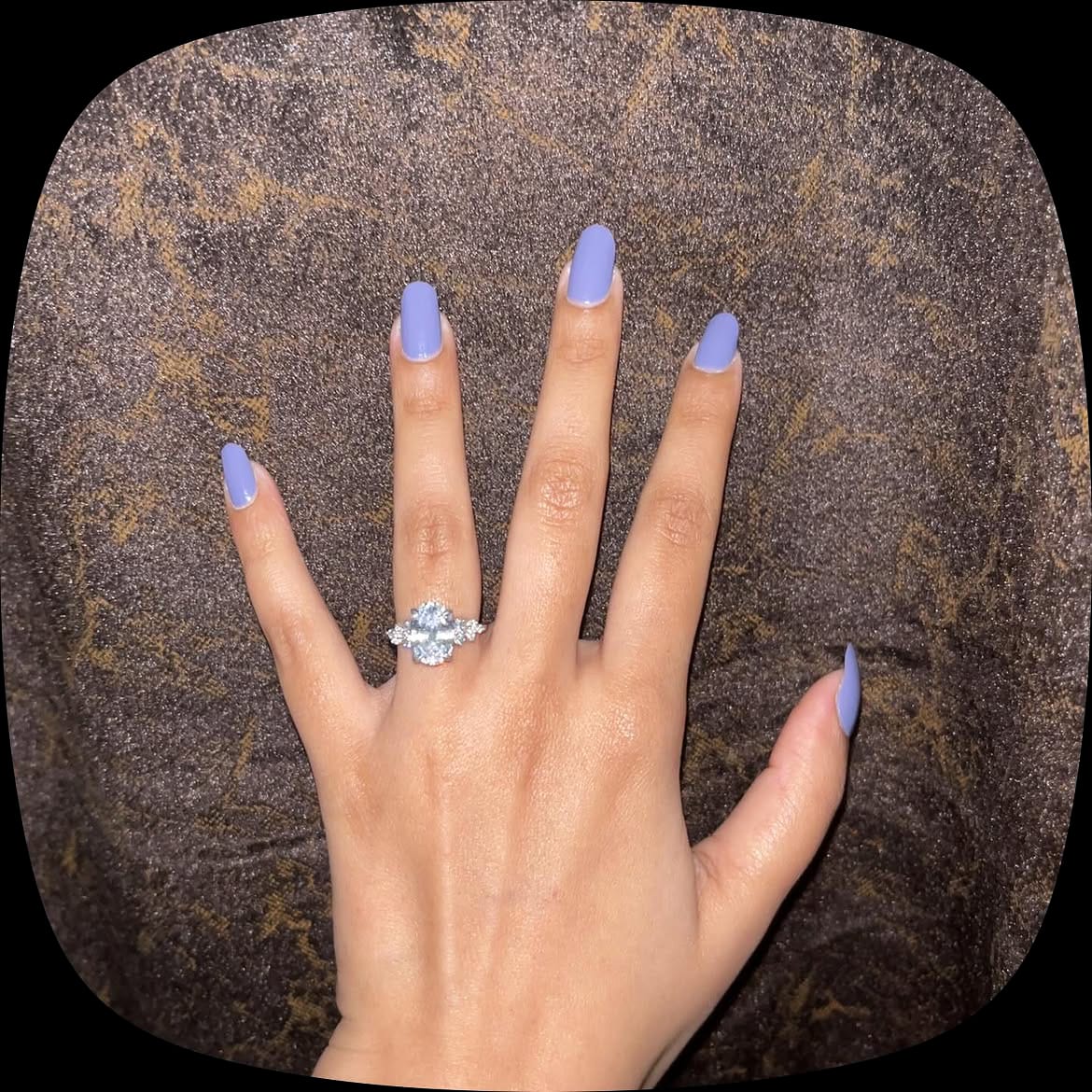 Customer photo review of 3.5Ct Feris Silver Oval Solitaire Accents Ring